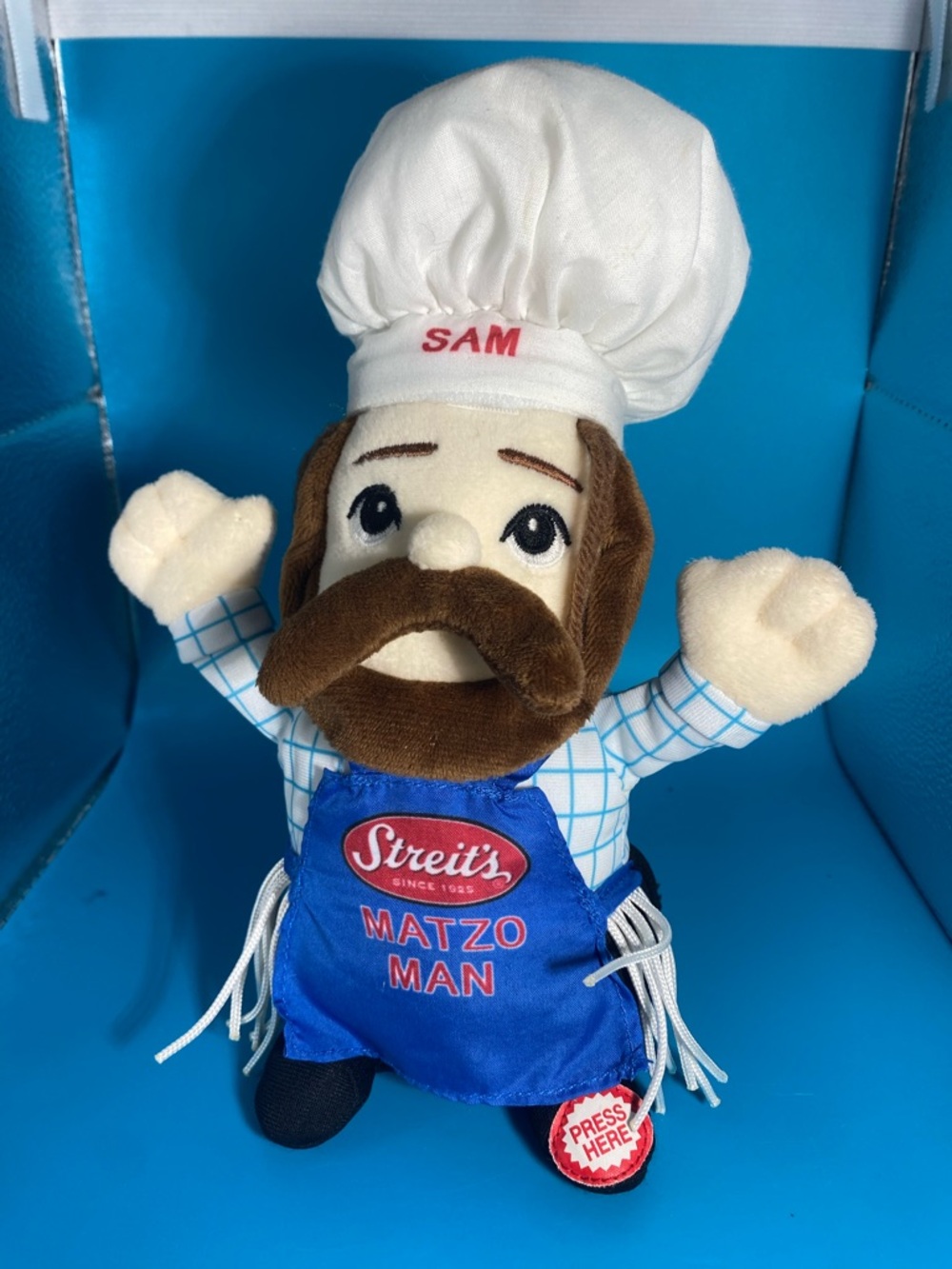 Streit's Sam the "Original" Matzo Man musical plush toy (not working)